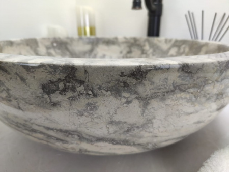 Раковина из мрамора Indo Bowl Grey Doreng Big BM-00025 фото