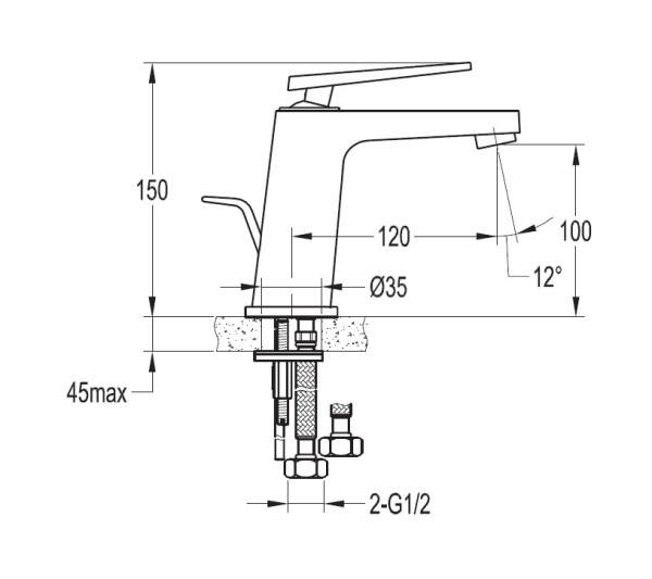 Смеситель на раковину Cezares Baden BADEN BADEN-F-LS-01-W0 фото
