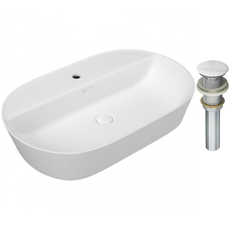 Накладная раковина с донным клапаном OWL 1975 Oval OWLB191008 60x38 фото
