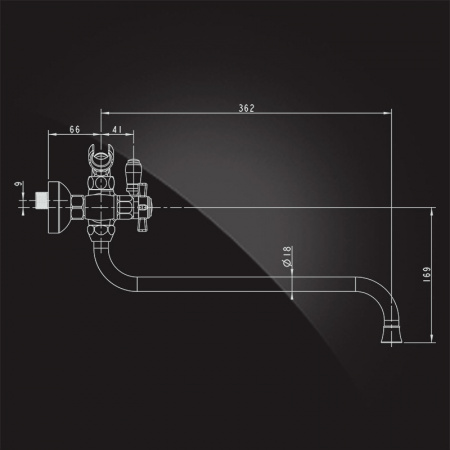 Смеситель для ванны с душем Elghansa Praktik 2702660-Stone White фото