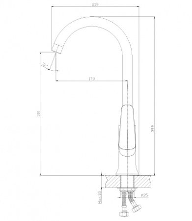 Смеситель для кухни Rossinka Z Z35-23U фото