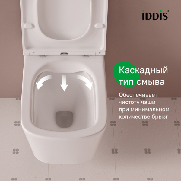 Подвесной унитаз со смывом торнадо Iddis Bild BILRNSEi25 с сиденьем фото
