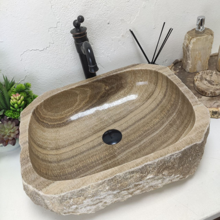 Накладная раковина из оникса Erozy Sunset EO-01437 (57*43*16) фото