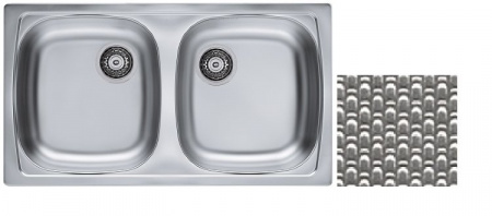 Мойка для кухни Alveus Basic 160 (Leinen), слив 90 мм фото