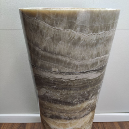 Раковина напольная из оникса Grey ON-01366 (40*40*90) фото