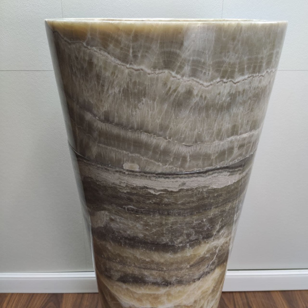 Раковина напольная из оникса Grey ON-01366 (40*40*90) фото