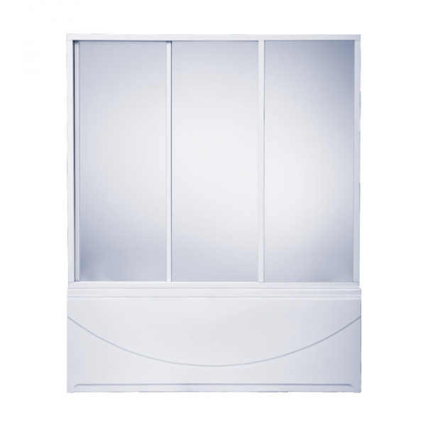 Шторка для ванны раздвижная Bas Ахин/Мальта/Атланта пластик (3 ств.) фото