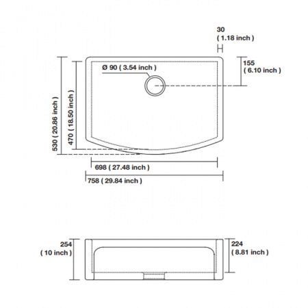 Раковина кухонная Kerasan Hannah Devon 544001 фото