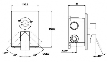 Смеситель для ванны и душа Kaiser Sonat 34122 фото