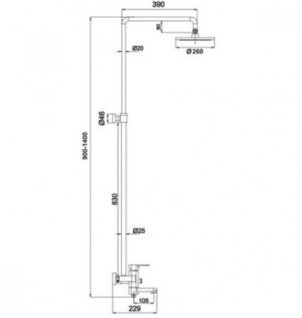 Душевая система (стойка) Timo Beverly SX-1060/00 фото