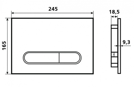 Клавиша смыва Esbano ESINOVL17MC матовый хром/блестящий хром фото