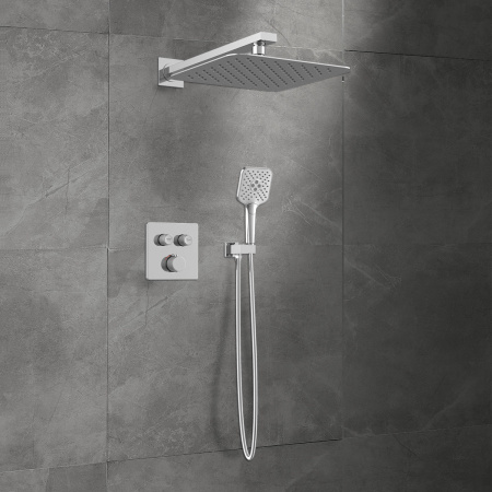 Душевая система скрытого монтажа с термостатом Vincea VSFW-105TCH хром фото