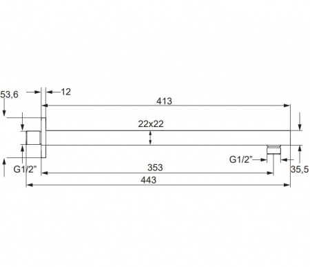 Держатель для верхнего душа Omnires RA11CR фото