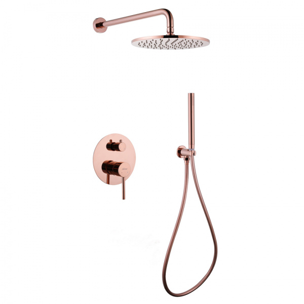 Душевая система скрытого монтажа Abber Wasser Kreis AF8118RG розовое золото фото