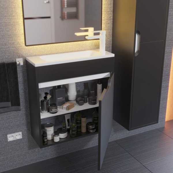 Тумба под раковину Uperwood Modul 60 2930205364 черная фото