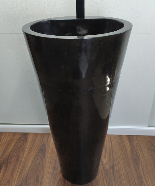 Раковина напольная из мрамора Black MN-01364 (40*40*90) фото