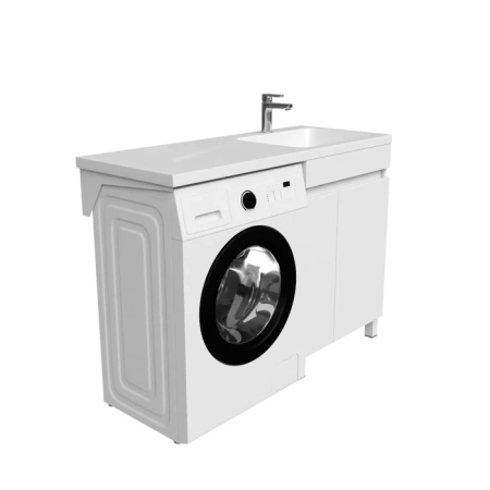 Тумба под стиральную машину с раковиной Iddis Optima Home OPH12RDi95K 120 см правая фото