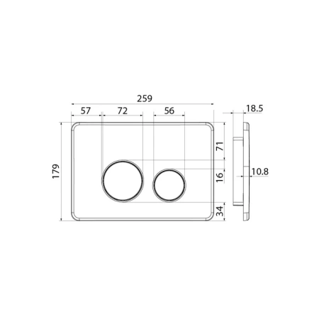Клавиша смыва Iddis Unisteel 001 UNS01MBi77 фото