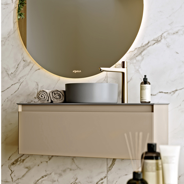 Тумба под накладную раковину Aqwella Geometria 100 GE01101MD морская дюна фото