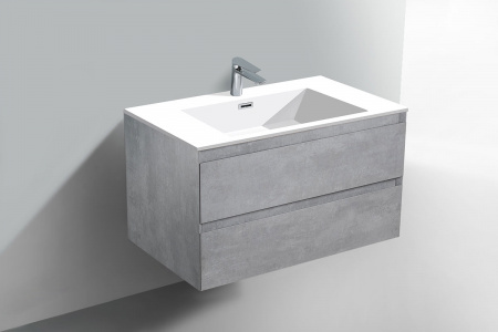 Тумба под раковину Vincea Luka VMC-1L800CT 80 см бетон фото