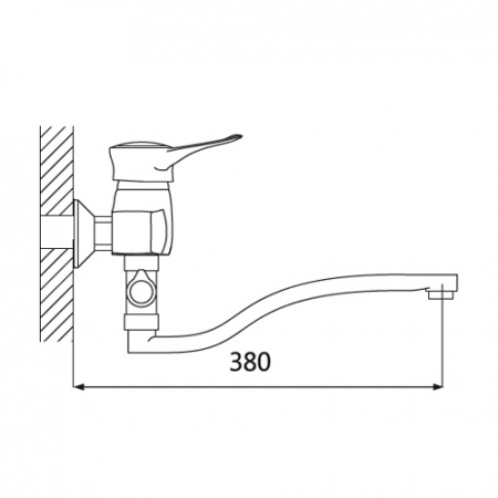 Смеситель для ванны с душем Oute T30 T3023 фото