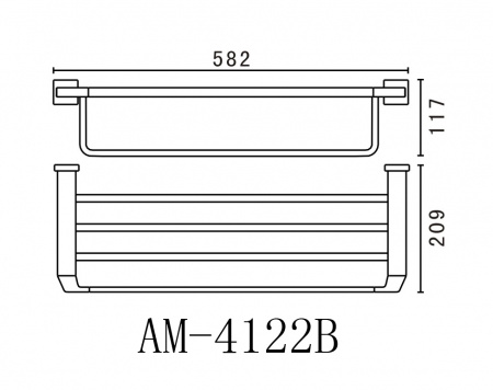 Полка для полотенец Art&Max Techno AM-E-4122B хром фото