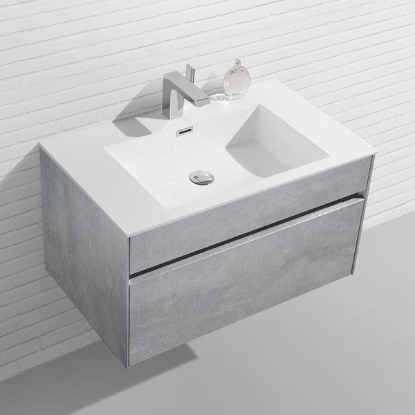 Тумба под раковину Vincea Chiara VMC-1C800CT 80 см бетон фото