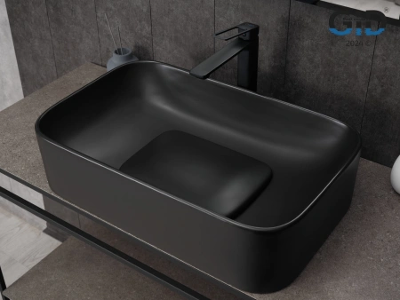 Накладная раковина GID Bm9598 53365 61x38 черная матовая фото