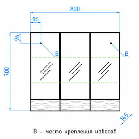 Зеркало-шкаф Style Line Ассоль 80 Люкс техноплатина фото