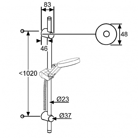 Душевой гарнитур Kludi A-QA 6209605-00 102 см фото