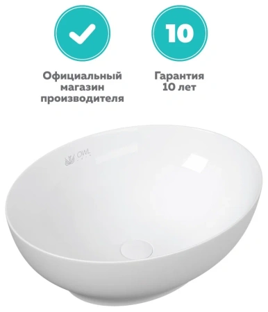 Накладная раковина OWL 1975 Curve OWLB191044 41x33 фото