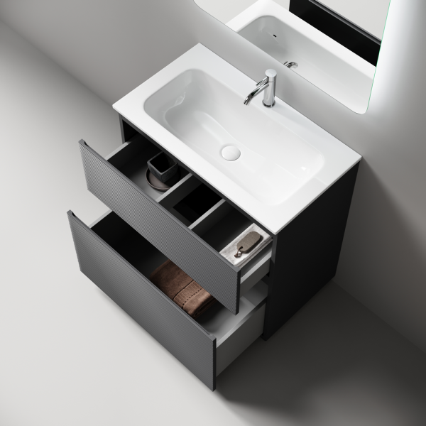 Тумба под раковину Sancos Folk Floor FL80FGS Grey soft фото