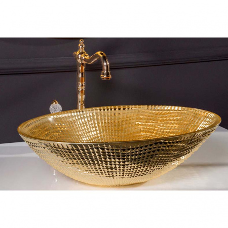 Хрустальная накладная раковина Boheme 814 фото