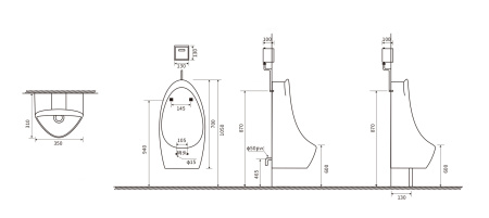 Писсуар с внешним подключением воды SantiLine SL-6009 фото