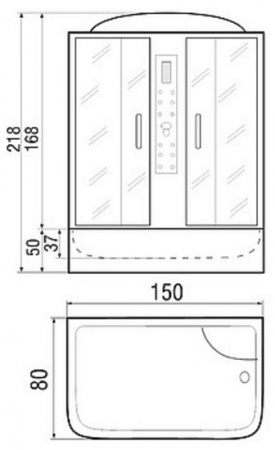 Душевая кабина River Nara 150/80/50 МТ фото