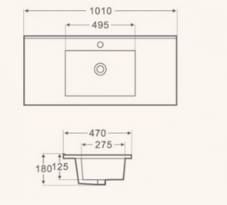 Раковина WeltWasser Deilbach DEILBACH 7506-100 101х47 фото