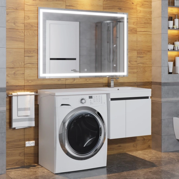Тумба под стиральную машину Uperwood Magenta 5930205151 белая/графит фото