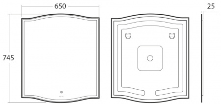 Зеркало OWL 1975 Roxen OWLM200100 65x74 фото