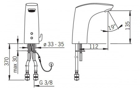 Бесконтактный смеситель для раковины Oras Electra 6250F фото