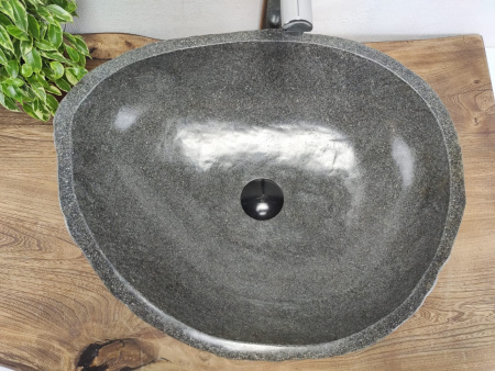 Накладная раковина из речного камня RS0770 (50*42*15) фото