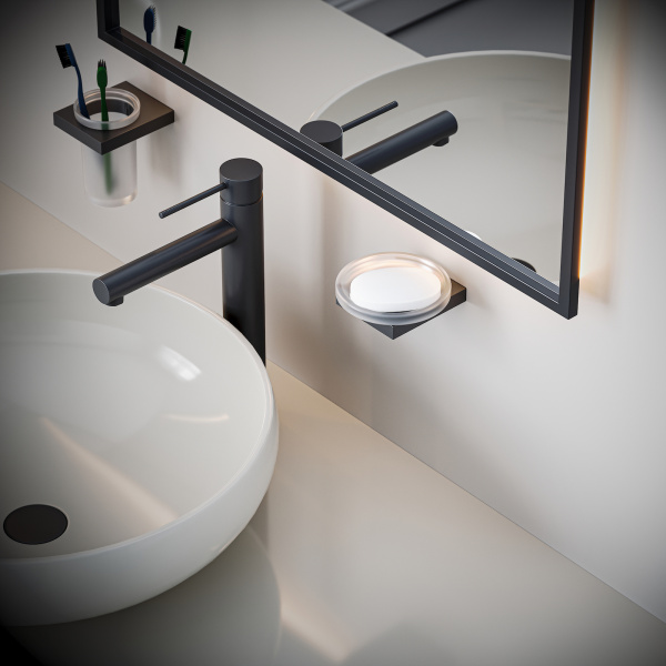 Высокий смеситель для раковины Timo Saona 2311/03F Черный фото