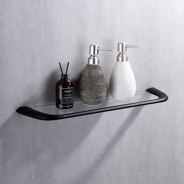 Полка стеклянная Abber Nord AA1555B черная матовая фото