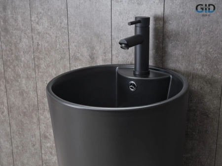 Напольная раковина GID Nb131bm 81120 40x40 черная матовая фото