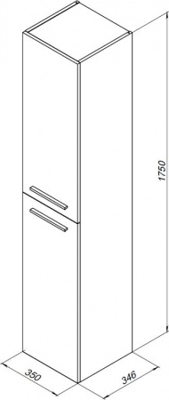 Шкаф-пенал для ванной Aquanet Nova 35 00242261 фото