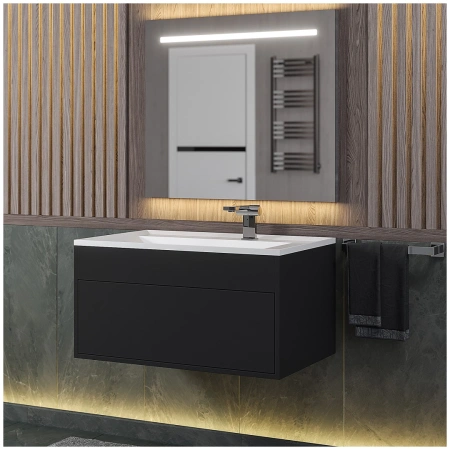 Тумба под раковину Uperwood Lotus 80 39340205461 черная фото