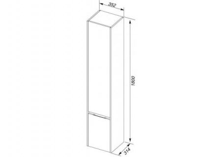 Шкаф-пенал Aquanet Коста 35 00188408 фото