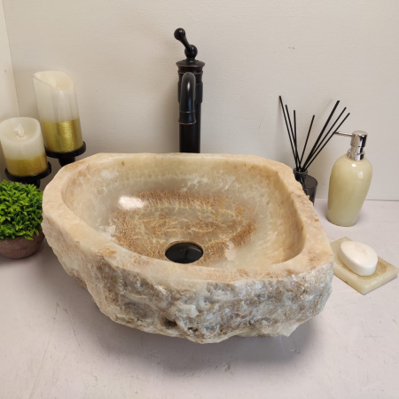 Накладная раковина из оникса Erozy BL EO-00665 (43*40*15см) фото