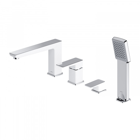 Cмеситель для ванны Omnires Parma PM7432CRB белый/хром фото