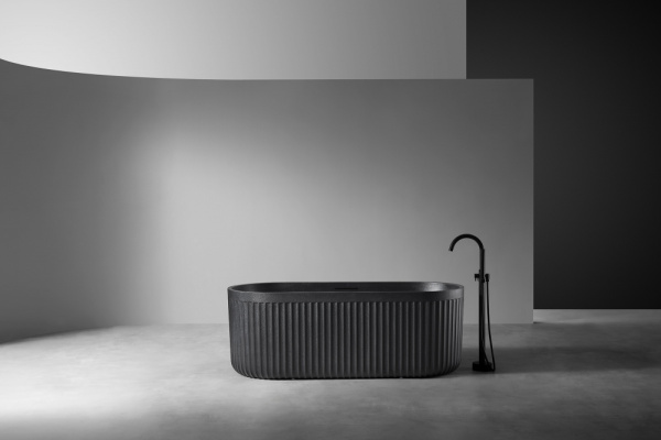 Ванна из искусственого камня Abber Stuttgart AM9925B 170x75 черная матовая фото