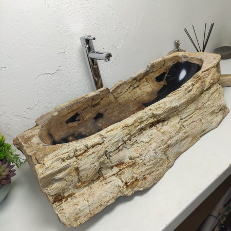 Накладная раковина из окаменелого дерева Fossil Basin OD-01333 (87*44*17) фото